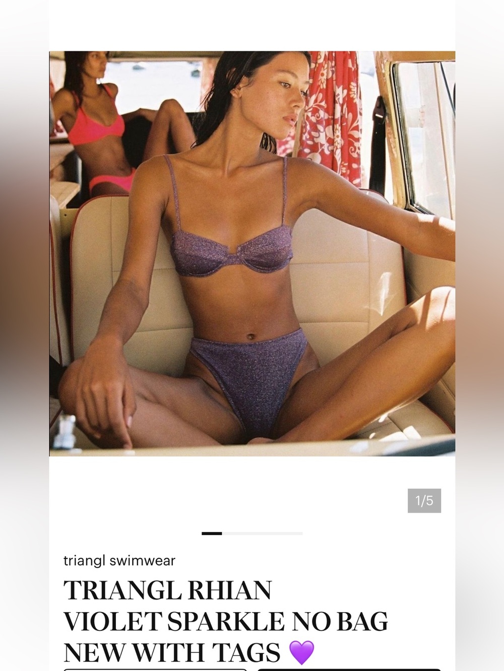 Triangl Swim Violet Sparkle Bikini Set💜
